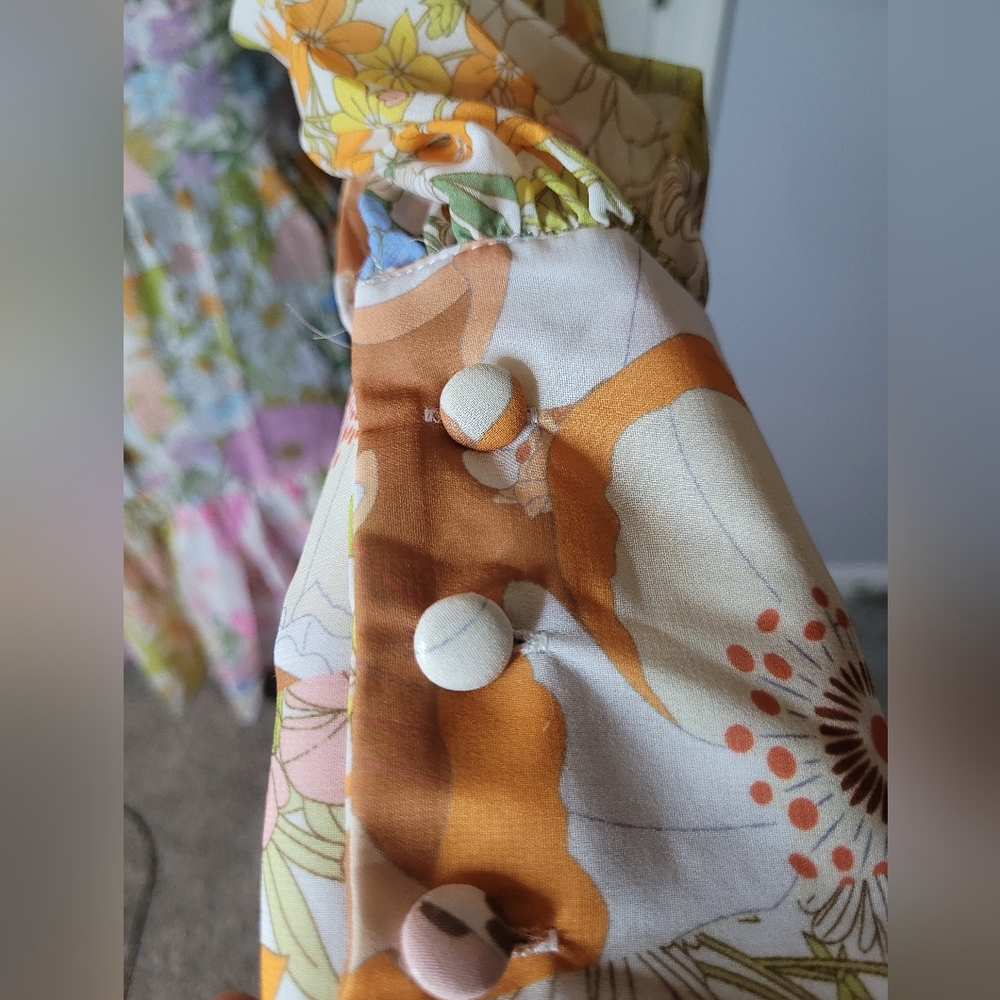 KAIMILAN Floral Tiered Shirt Dress. NWT Sz 6 - Picture 5 of 8